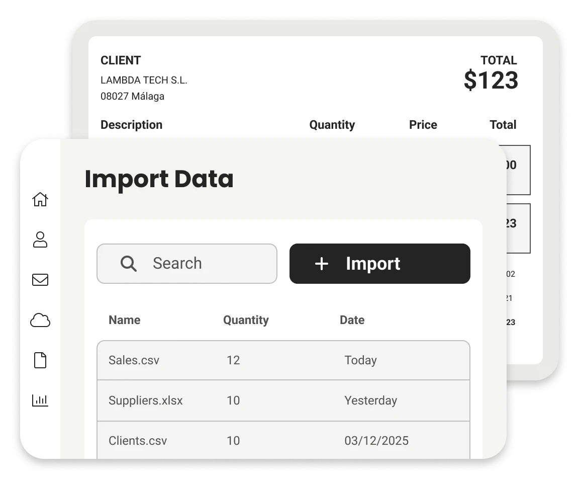 Data import interface